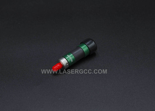 Candela end cap with lens for 20mm, 22mm, and 24mm spot sizes, designed for precise laser energy delivery and protection